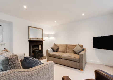 The living area at 1 Cobbs Well, Fowey
