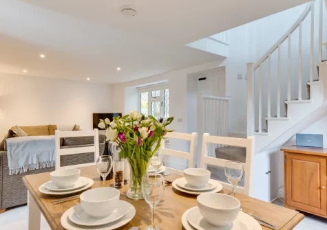 The dining area at 1 Cobbs Well, Fowey