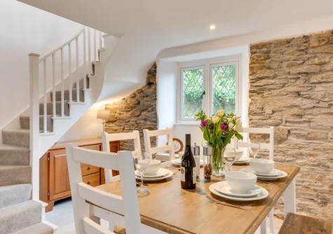 The dining area at 1 Cobbs Well, Fowey
