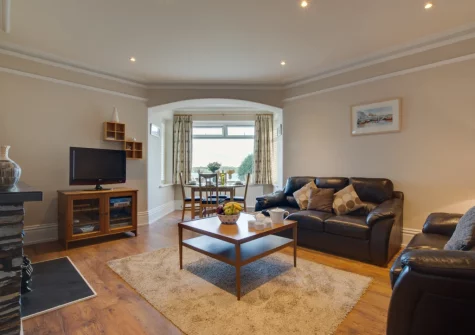 The living area at 1 Pentyre House, Padstow