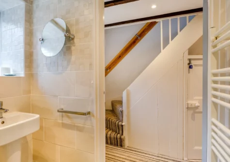 The shower room at 1 Riverview, Looe