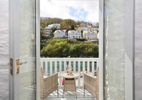 The balcony & outdoor sitting area at 1 Riverview, Looe