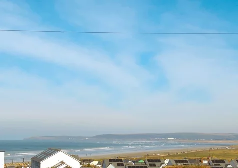 The sea view from the patio at 1 Seascape, Westward Ho!