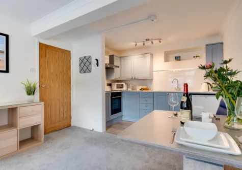 The living, dining area & kitchen at 1 West Quay, Looe