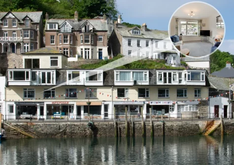 1 West Quay, a contemporary first-floor apartment, is located in a quiet setting on the west side of Looe