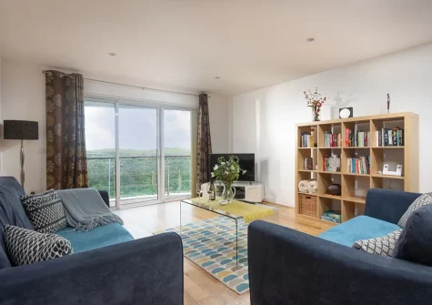 The living area at 10 Bredon Court, Newquay