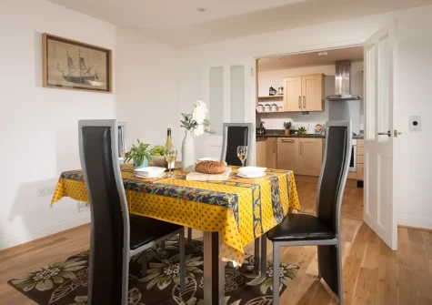 The dining area at 10 Bredon Court, Newquay