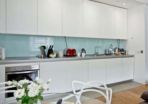 The open-plan kitchen at 10 Clarence, Royal William Yard, Plymouth