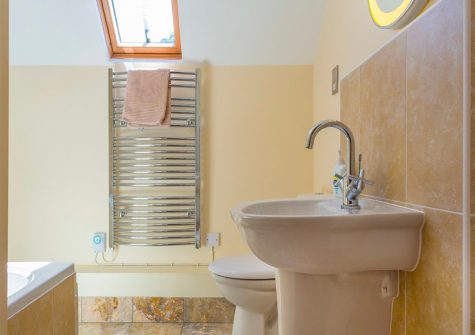The bathroom at 10 Jubilee Court, Lynton