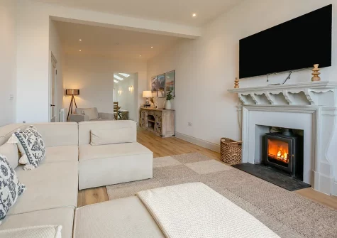 The living room at 10 Park Avenue, St Ives