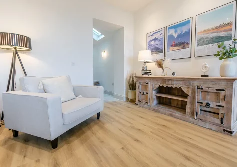 The living room at 10 Park Avenue, St Ives