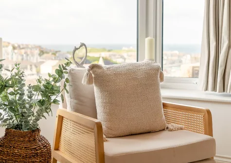 The living room at 10 Park Avenue, St Ives