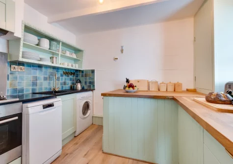 The kitchen at 10 Porthmeor Square, St Ives