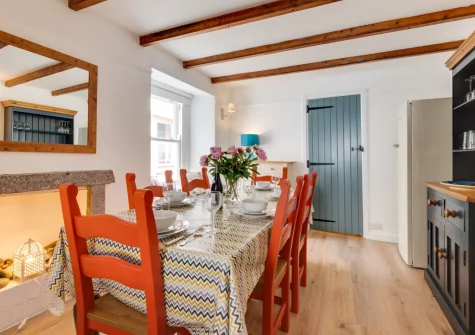 The dining room at 10 Porthmeor Square, St Ives