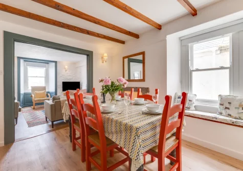 The dining room room at 10 Porthmeor Square, St Ives