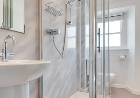 The shower room at 10 Porthmeor Square, St Ives