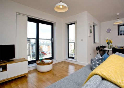 The living area at 10 Seaquest, Newquay