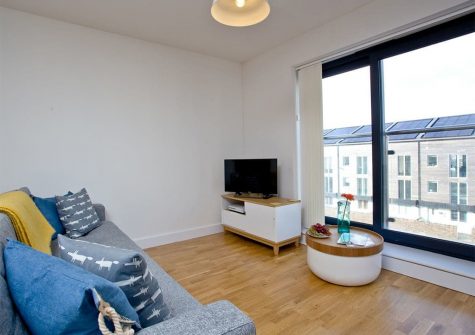 The living area at 10 Seaquest, Newquay