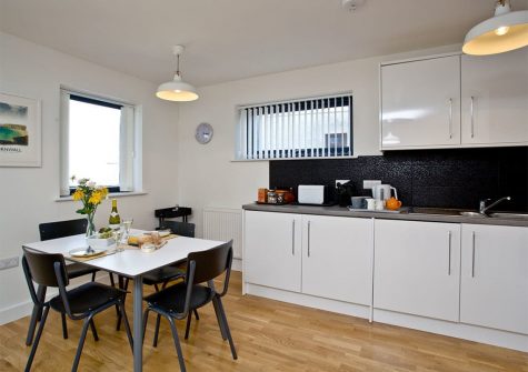 The dining area at 10 Seaquest, Newquay