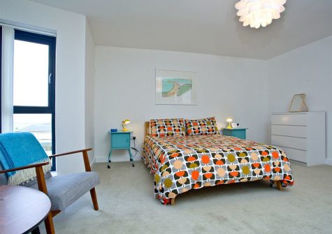 The bedroom at 10 Seaquest, Newquay