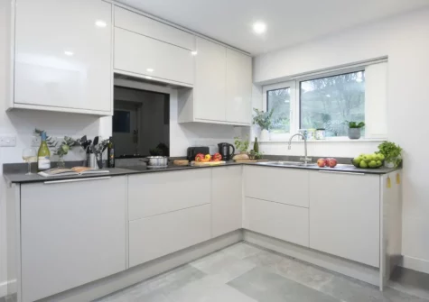 The kitchen at 10 The Valley, Porthcurno