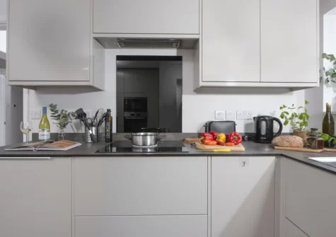 The kitchen at 10 The Valley, Porthcurno