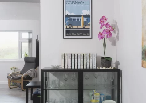 The dining room at 10 The Valley, Porthcurno