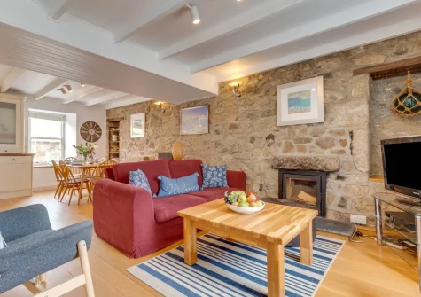 The living area at 11 Burrow Road, St Ives