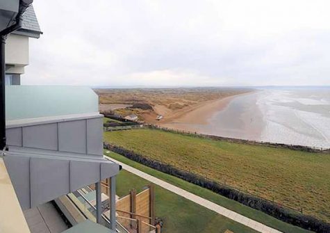 Sea views from the balcony @ 11 Ocean Point, Saunton