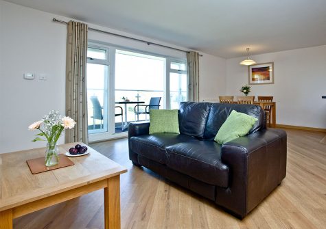 The living area at 11 Red Rock, Dawlish Warren