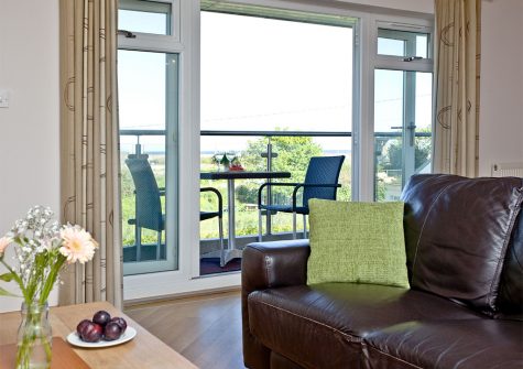The living area at 11 Red Rock, Dawlish Warren