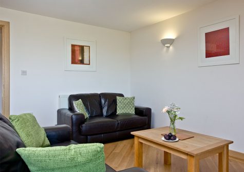 The living area at 11 Red Rock, Dawlish Warren
