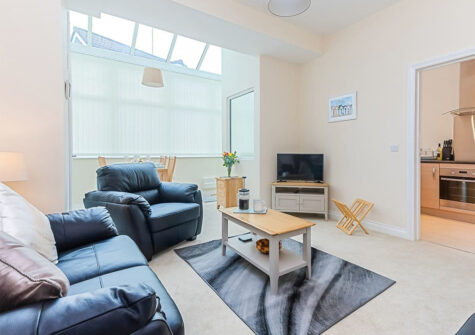The living area at 11 Seaford Sands, Paignton