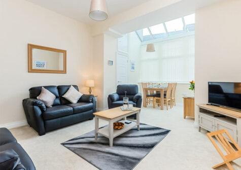 The living area at 11 Seaford Sands, Paignton