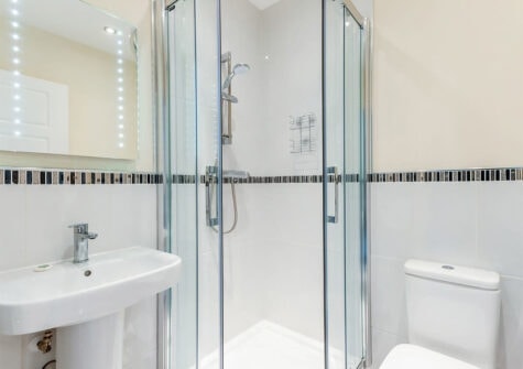 The shower room at 11 Seaford Sands, Paignton