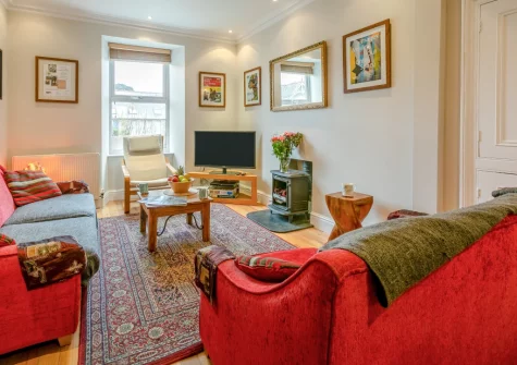 The living area at 11 Trenwith Terrace, St Ives