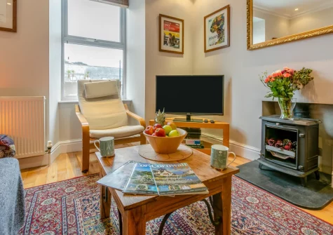 The living area at 11 Trenwith Terrace, St Ives