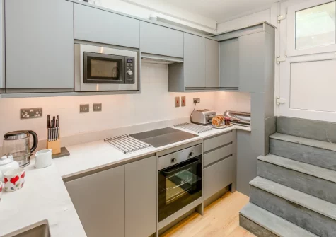 The kitchen at 11 Trenwith Terrace, St Ives