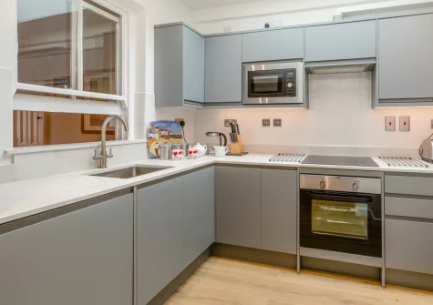 The kitchen at 11 Trenwith Terrace, St Ives