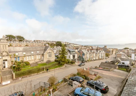 The view from bedroom #1 at 11 Trenwith Terrace, St Ives