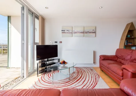 The living area at 11 Zinc, Newquay