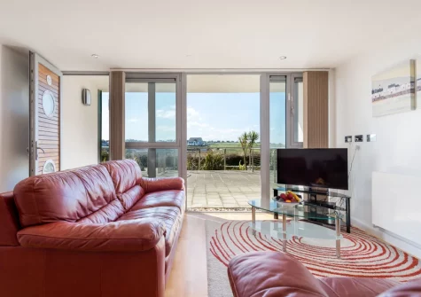 The living area at 11 Zinc, Newquay