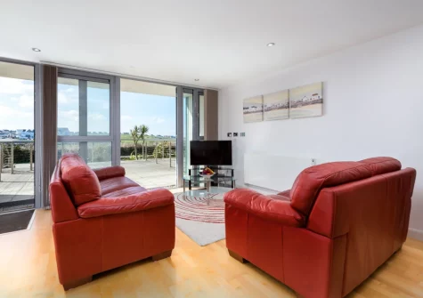 The living area at 11 Zinc, Newquay