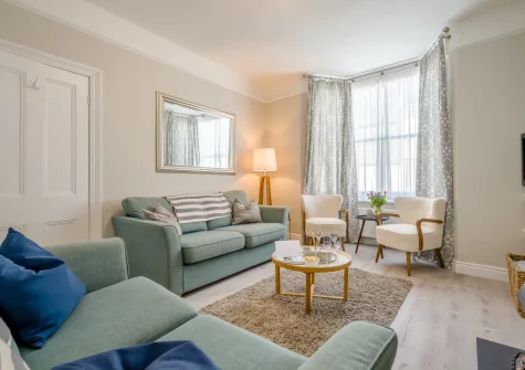 The ground floor living room at 12 New Street, Padstow