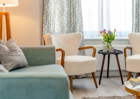 The ground floor living room at 12 New Street, Padstow
