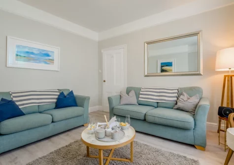 The ground floor living room at 12 New Street, Padstow