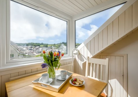 The second floor living room at 12 New Street, Padstow