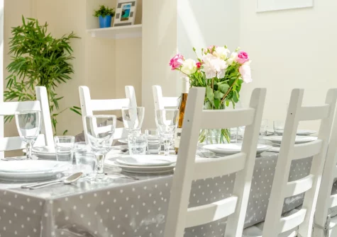 The dining area at 12 New Street, Padstow