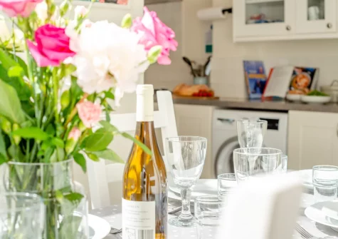 The dining area at 12 New Street, Padstow