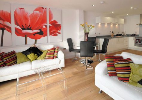 The living area @ 12 Ocean Point, Saunton